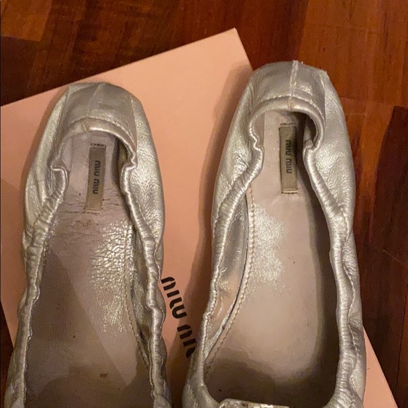 Miu miu silver shoes women’s 7 Swarovski crystal - Picture 3 of 6